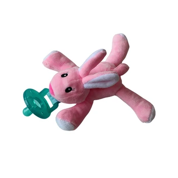 

Baby Pacifier Lovely Animal Plush Toys Detachable Plush Stuffed for Boys Girls 3-12 Months