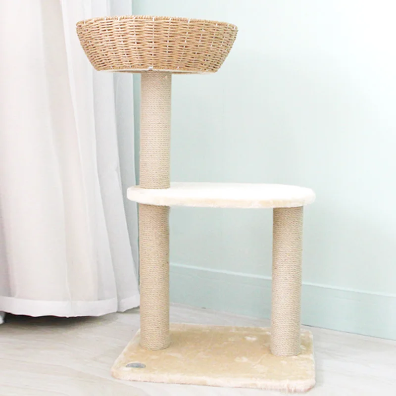 Cat Climbing Frame Big Cat Litter Cat Tree Sisal Hand-woven Cat Scratch Board Jumping Platform Cat House Climbing Cat