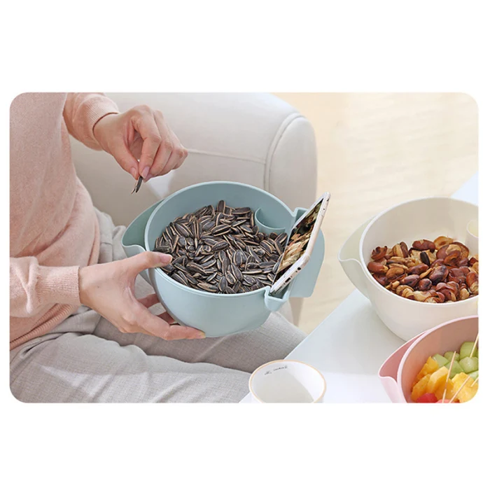 Hot Double-layer Separation Design Drain Basket PP Material Mobile Phone Holder Multifunctional PLD