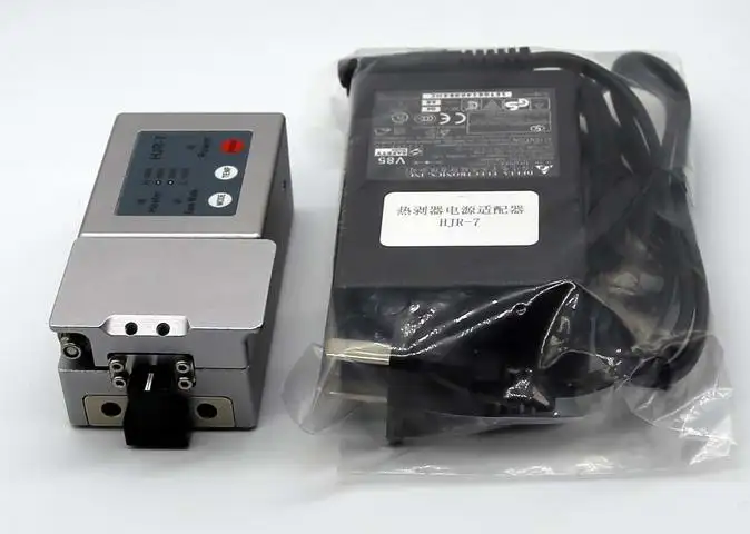 Optical Fiber Hot Thermal Jacket Stripper HJR-7 For 0.9/0.25mm Single Fiber With  JR-6 Stipper Blade and Power Supply