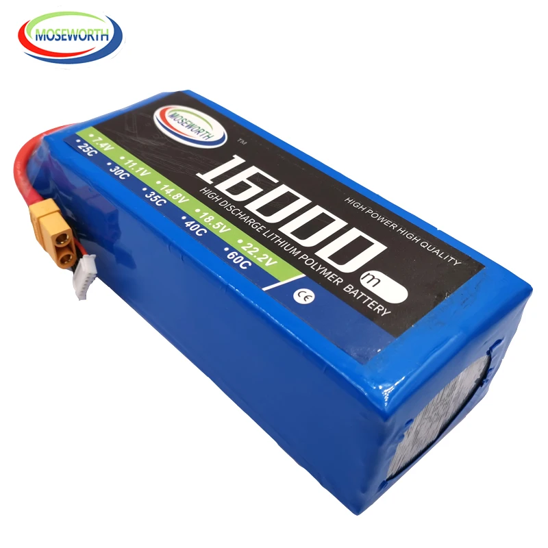 Новые батареи 6S 22 2 в 16000 мАч 30C RC LiPo Аккумулятор для радиоуправляемого вертолета