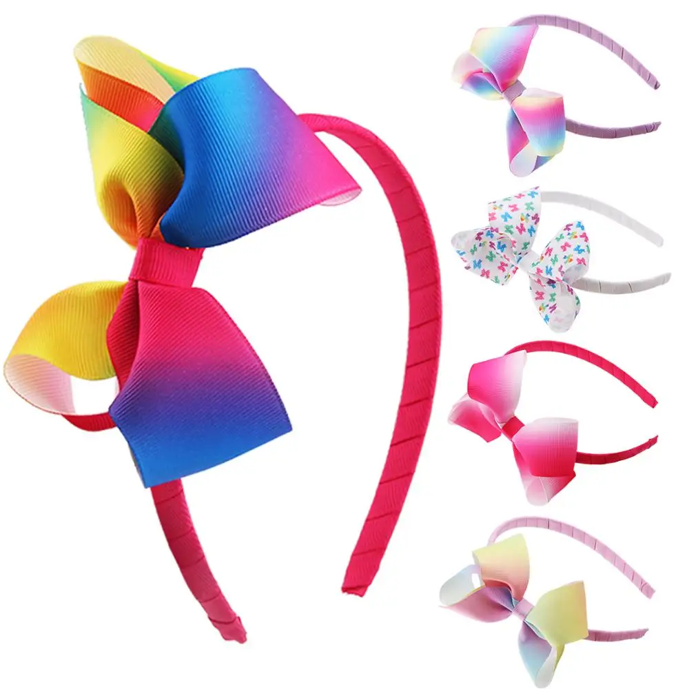 

2019 New Children's Hair With Bubble Flower Headband Bow Hair Band Color Bow Banquet Party Decoration Headband
