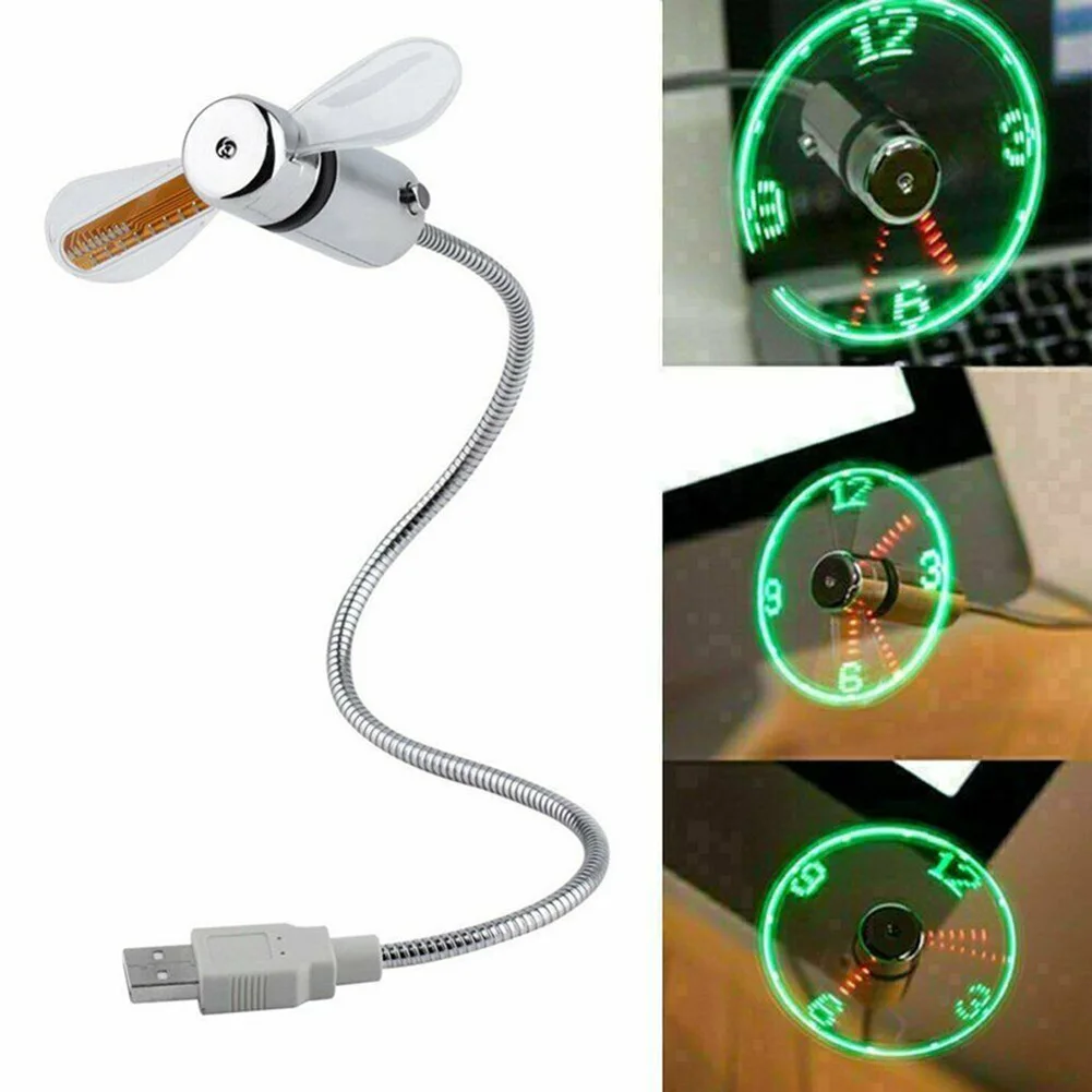 Мини-вентиляторы USB светодиодный часы с температурным портативным охлаждением для офиса дома путешествия K888