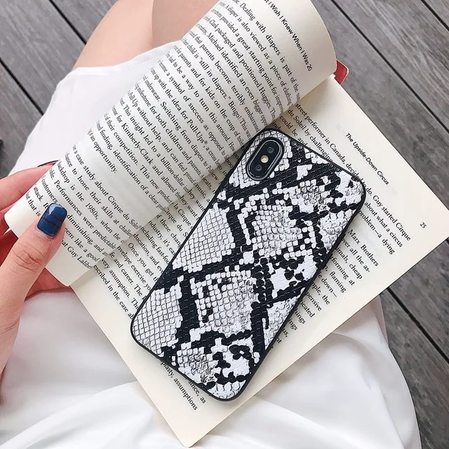 Ретро змеиная кожа чехол для телефона coque для iphone 11 11pro XS Max Матовый Мягкий ТПУ чехол для iphone X XR XS 6 7 8 plus задняя крышка fundas - Цвет: D