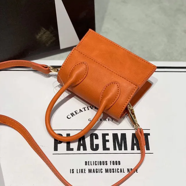 orange Женская сумка мини маленькая квадратная сумка модная новая качественная женская сумка из искусственной кожи с крокодиловым узором на цепочке через плечо - Цвет: orange