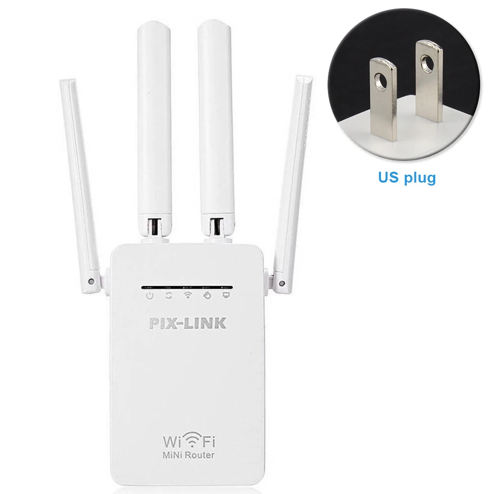 

300M Booster Plug WIFI Repeater Network Extender Router Computer Office Signal Amplifier High Speed With Antenna Home Portable