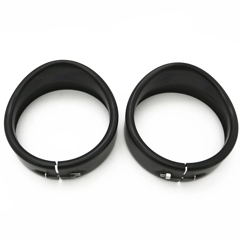 

2pcs Motorcycle Metal Black Fog Lamp Light Ring Protective Cover Set Durable