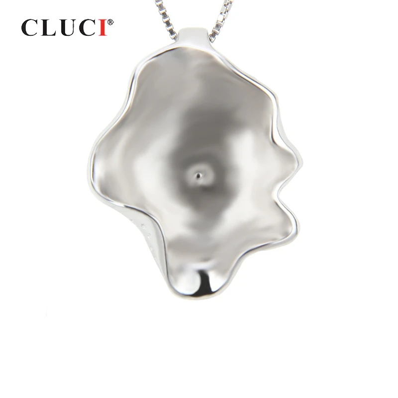 CLUCI 925 серебро в форме ракушки кулон для жемчужное крепление женское Серебро 925 Очаровательная Подвеска Бижутерия для ожерелья
