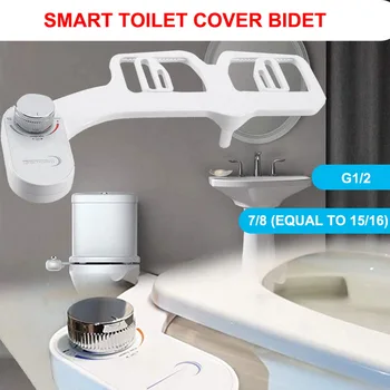 

Smart Non-Electric Bidet Attachment Toilet Bidet Seat Self-Cleaning Nozzle-Fresh Water Bidet Sprayer Mechanical Washing G1/2 7/8