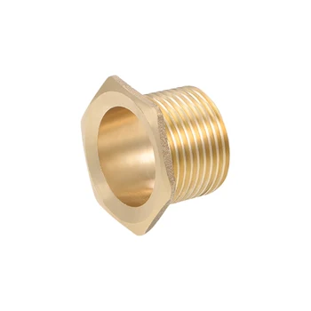 

uxcell Brass Threaded Pipe Fitting G1 Male x G1 Female Hex Bushing Adapter 26mm Length