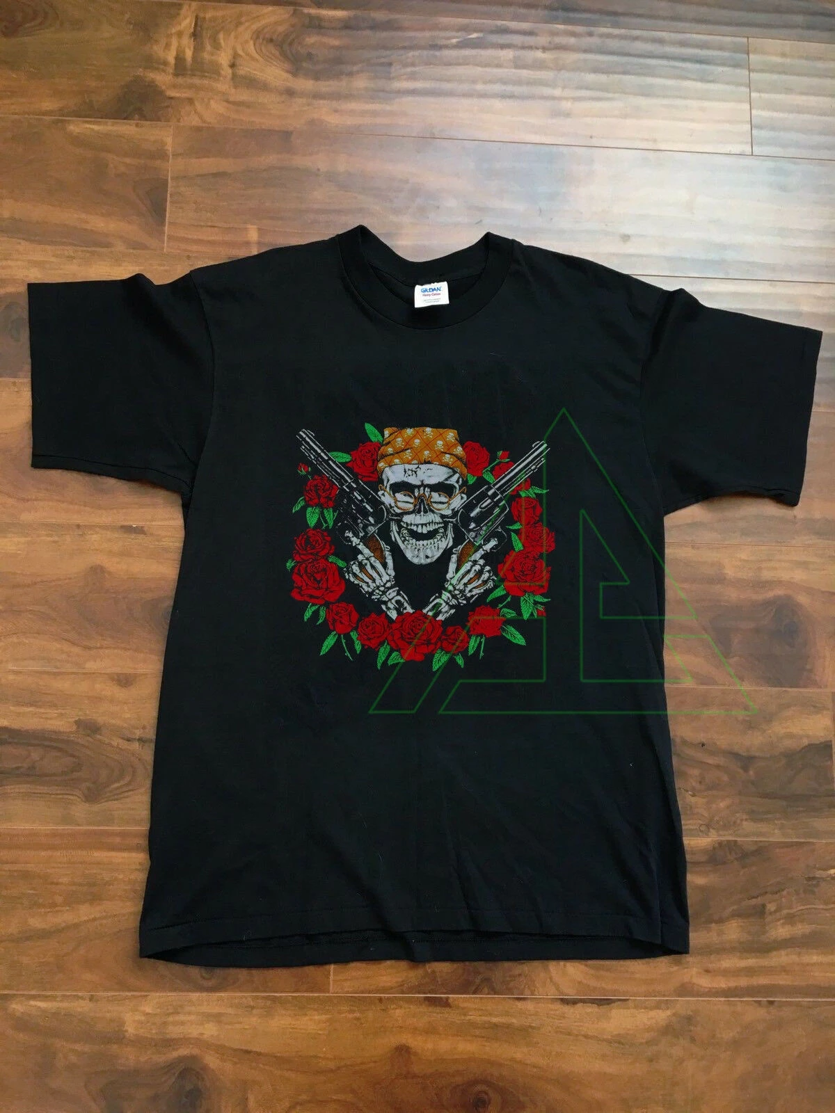 Мужская черная футболка VTG 80s 1989 Guns N Roses Air Wave Inc для концерта |
