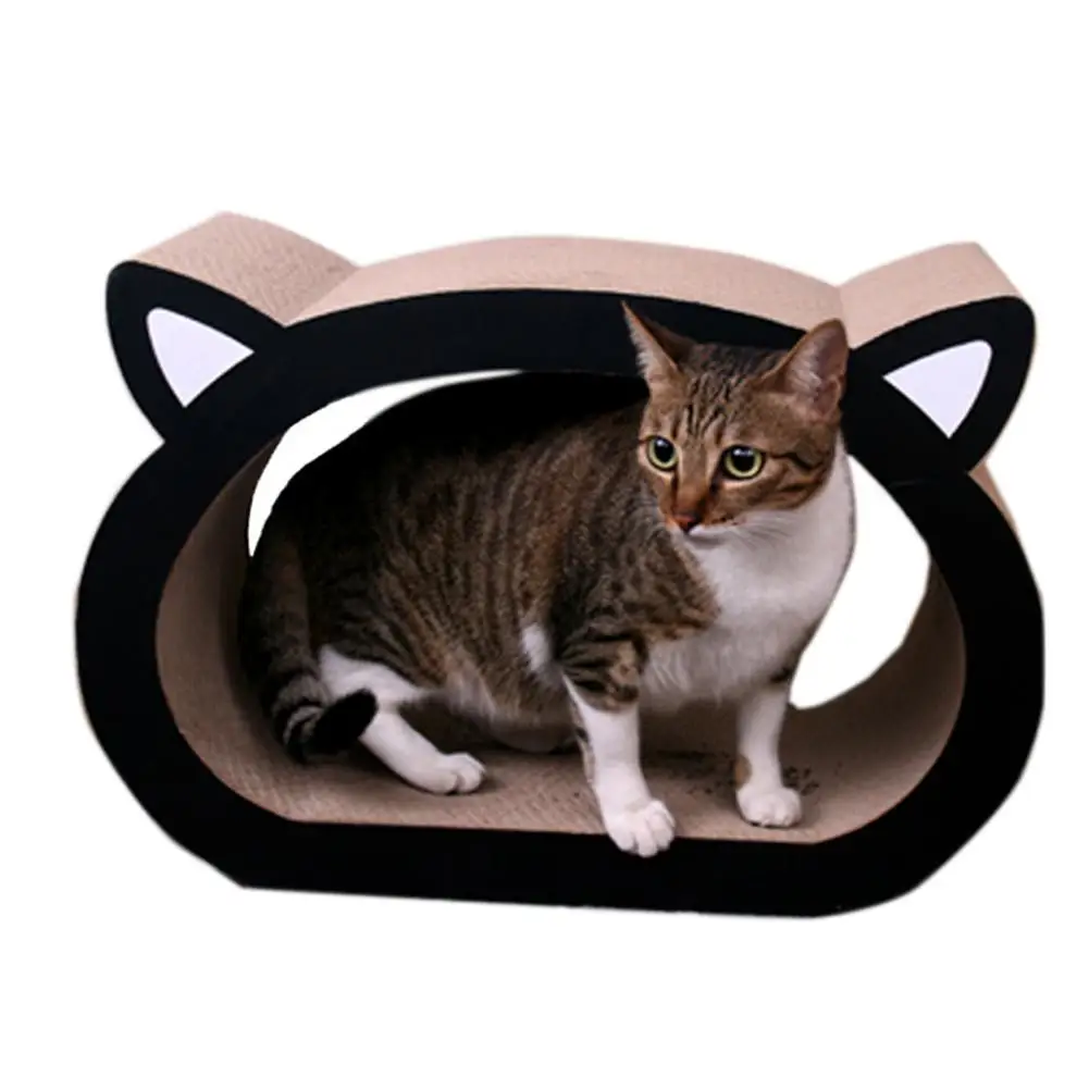 

Car Head Shaped Corrugated Paper Scratcher Recyclable Scratch Board Catnip Training Toy For Cat Sleeping Grinding Furniture