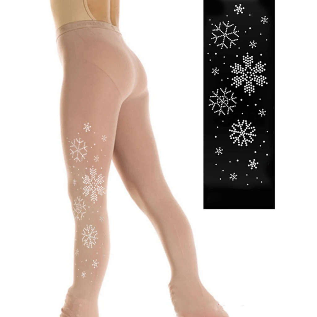 Stretchy Ice Skating Tights Girls Women Over Boots Figure Skate Leggings