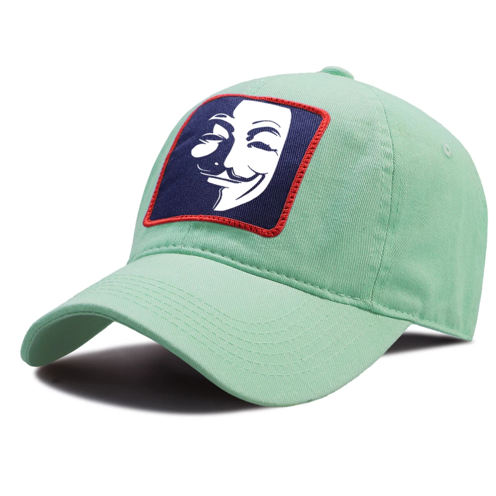 

V for Vendetta Baseball Cap Women Men Outdoor Unisex Snapback Hat Cotton High Quality Sun Shade Riding Hats Harajuku Golf Caps