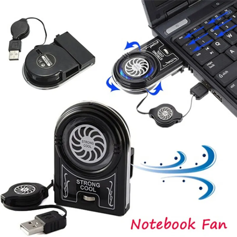 Mini Vacuum Strong Cool Air Extract USB Notebook Laptop Cooling Cooler Fan Pad Flexible External for Notebook Laptop Computer