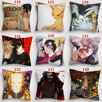

Surfing Anime Comic Naruto Sasuke Polyester Peach Skin Square Cushion Cover Home Bedroom Hotel Car Seat Decorative Cushion Cover