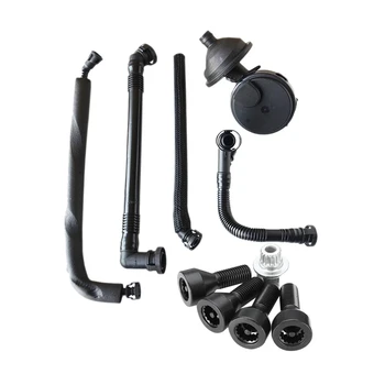 

1 Set Car Wheel Lock Set Black Lug Bolts for Bmw & 1 Set Pcv Oil Separator Crank Case Vent Valve Breather Hose Kit