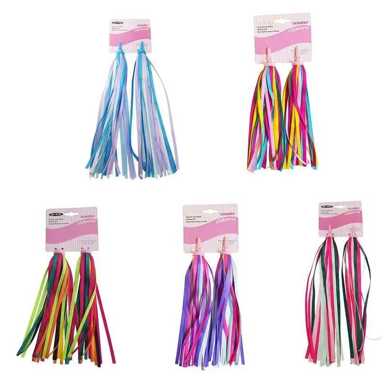 Bicycle-Accessories Scooter-Handlebar Ribbon Streamer Colorful 1-Pair 30cm