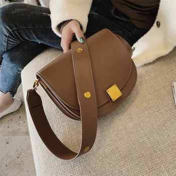 

Vintage Crossbody Bags For Women 2020 Female Small Saddle Bag PU Leather Shoulder Bag Luxury Women Bag Designer Messenger Bag