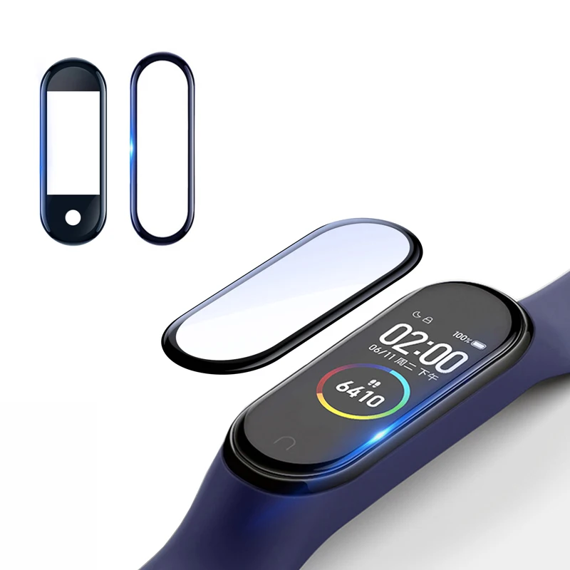 2 шт. защита для экрана xiaomi mi band 5 Amazfit Band Защитная пленка защиты от взрыва 4