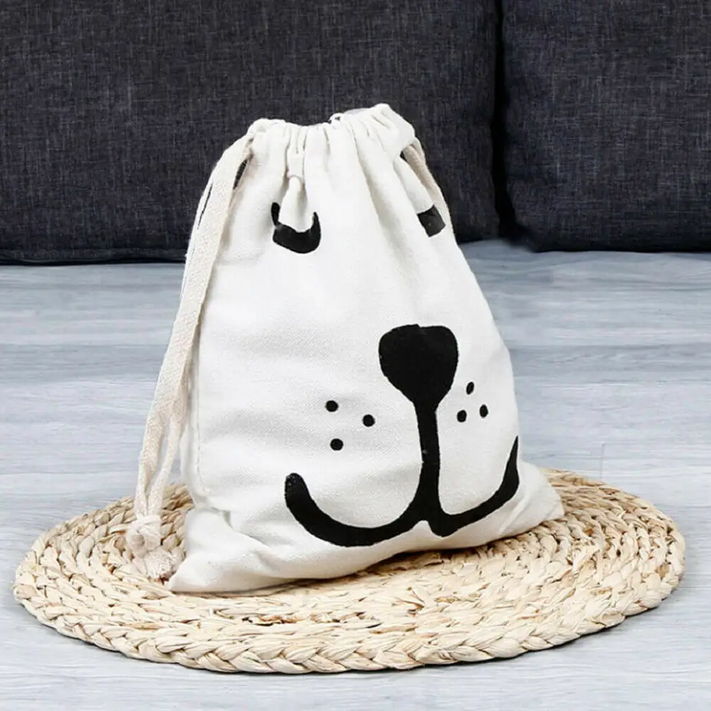 58x48CM Cotton Linen Drawstring Sack Bag Food Clothes Outdoor Travel Storage Hand Bag Sundries Vaccum Compressed Laundry Bag - Цвет: 2