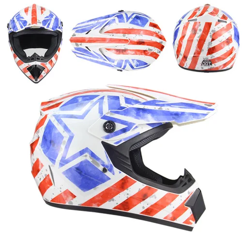 White star 10 flower moto rcycle шлем moto cross внедорожный шлем moto Casco Мужской полный шлем для лица Мото Кросс-гоночный мото rbike capacetes DOT moto - Цвет: White star 10 flower