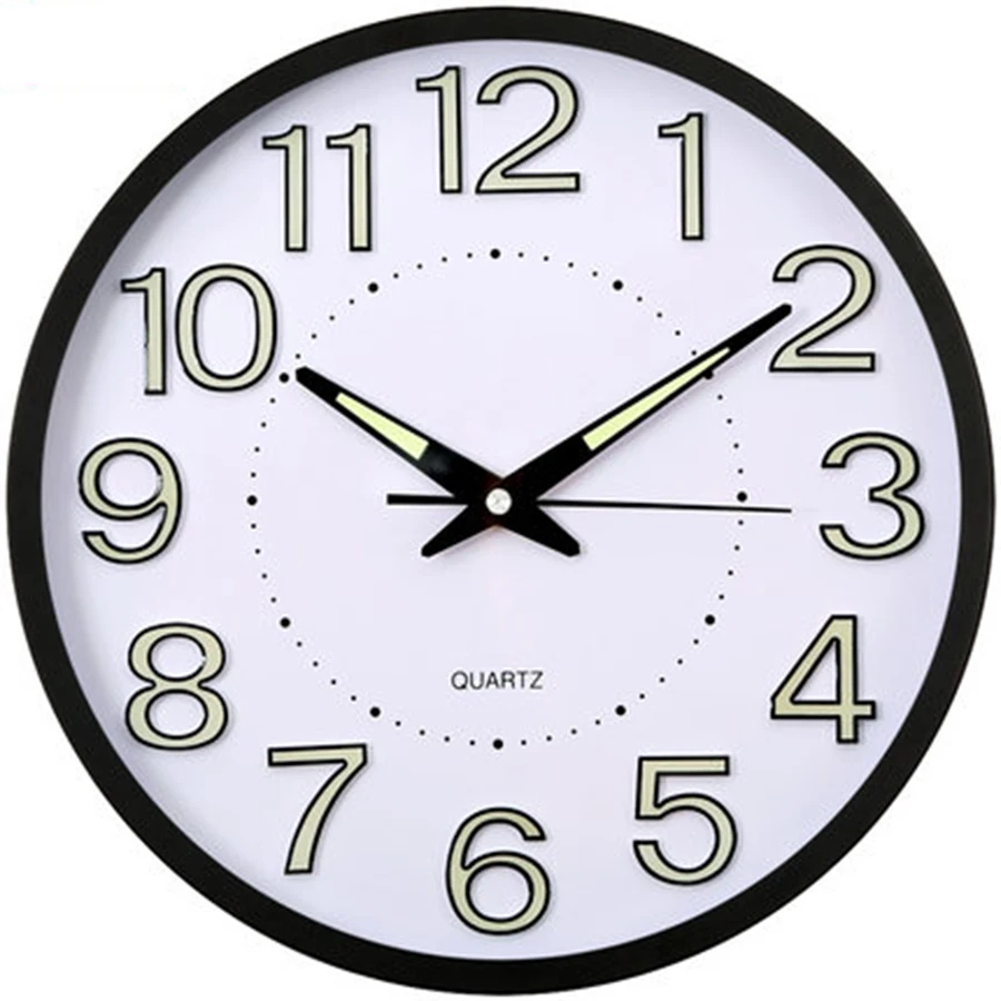 Silent Creative Wall Clock Living Room Luminous Home Modern Bedroom Wall Clock Quartz Modern Design Wall Watch Decorative W6