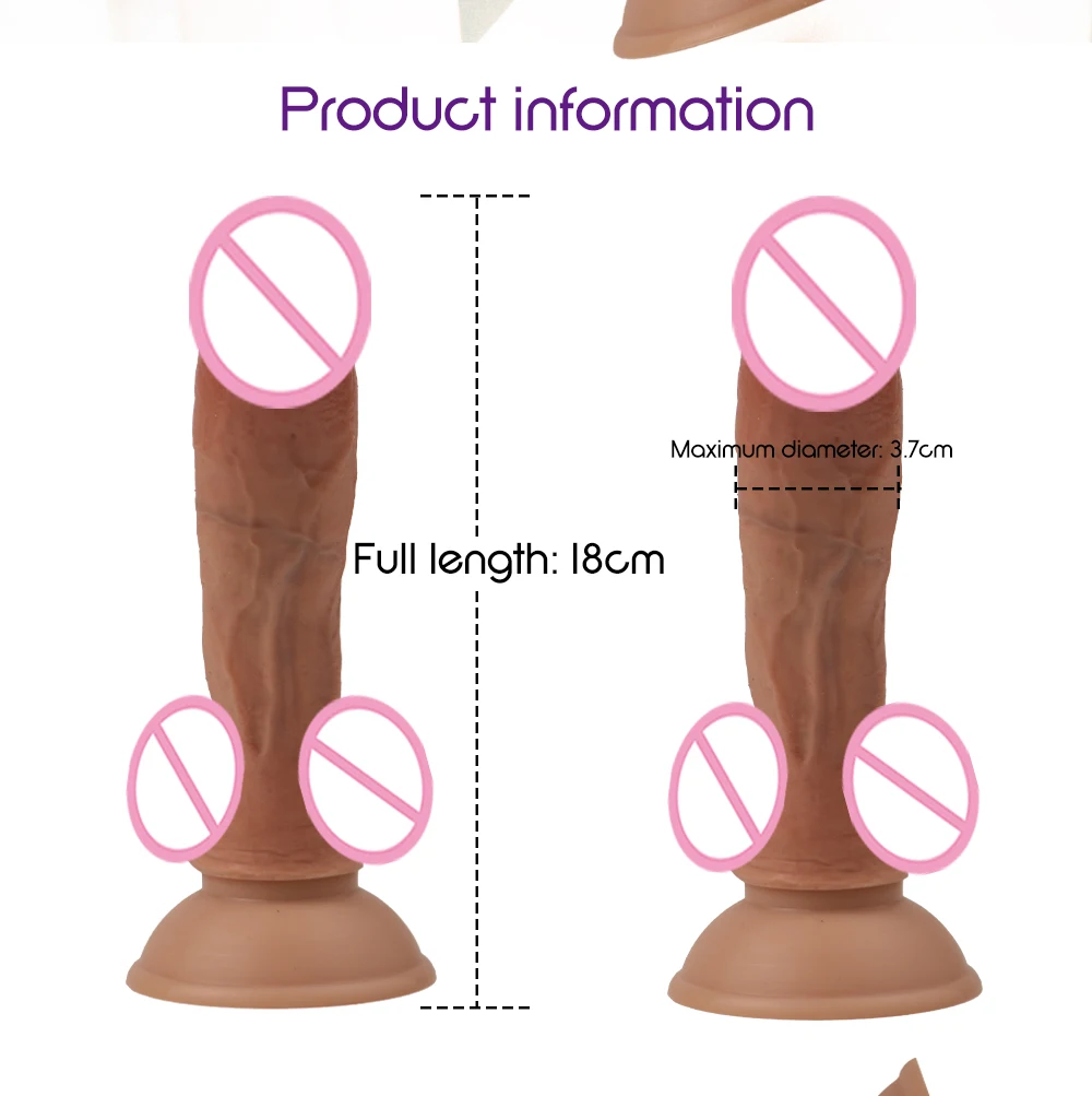18cm Huge Large Realistic Dildos Silicone Penis With Suction Cup Anal Plug for Women G Spot Stimulate Sex Toys Eyung Adults Sex Shop (2)