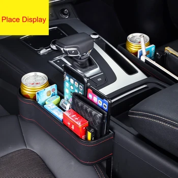 

4pcs/2Pair Storage Box Gift For Men Auto Car Seat PU And Plastic Case For Cup Phone Jar Bottle Holder Organizer Cars Accessories