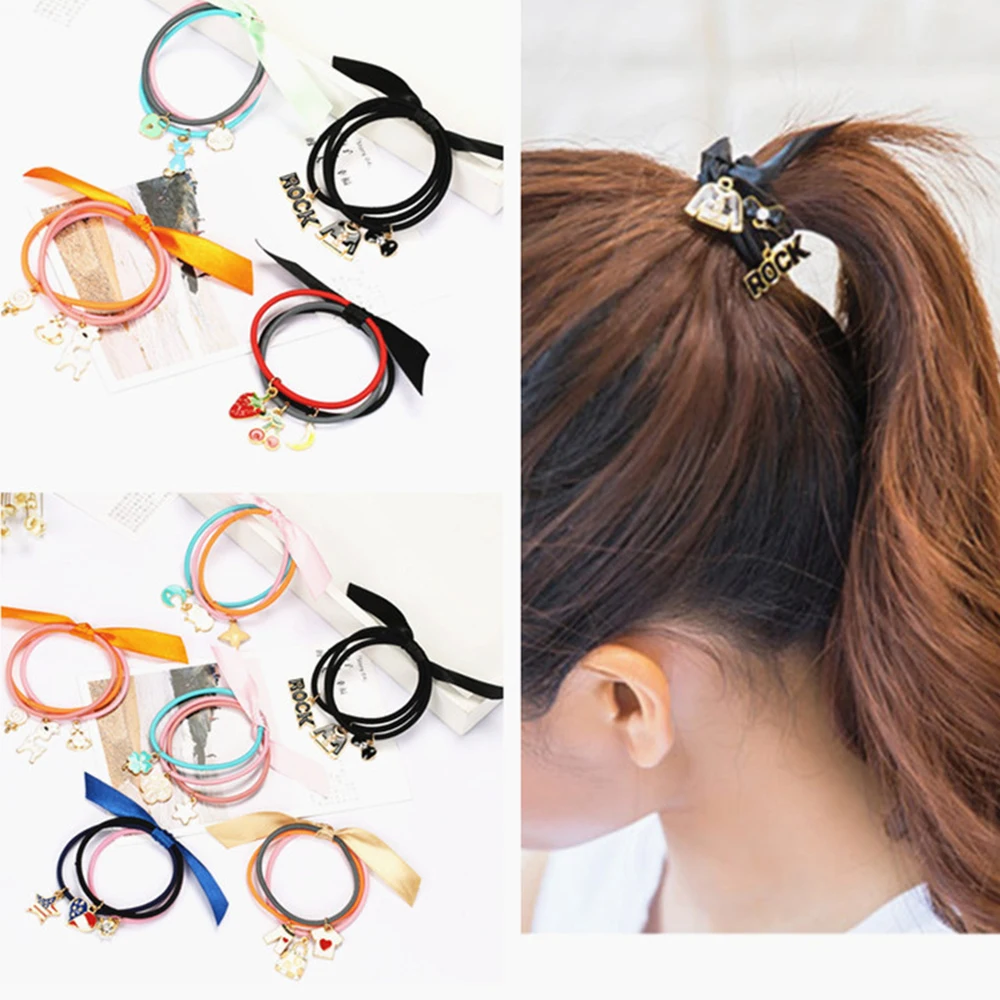 3 шт./компл. милые Мультяшные Подвески повязка для волос &quotконский хвост&quot