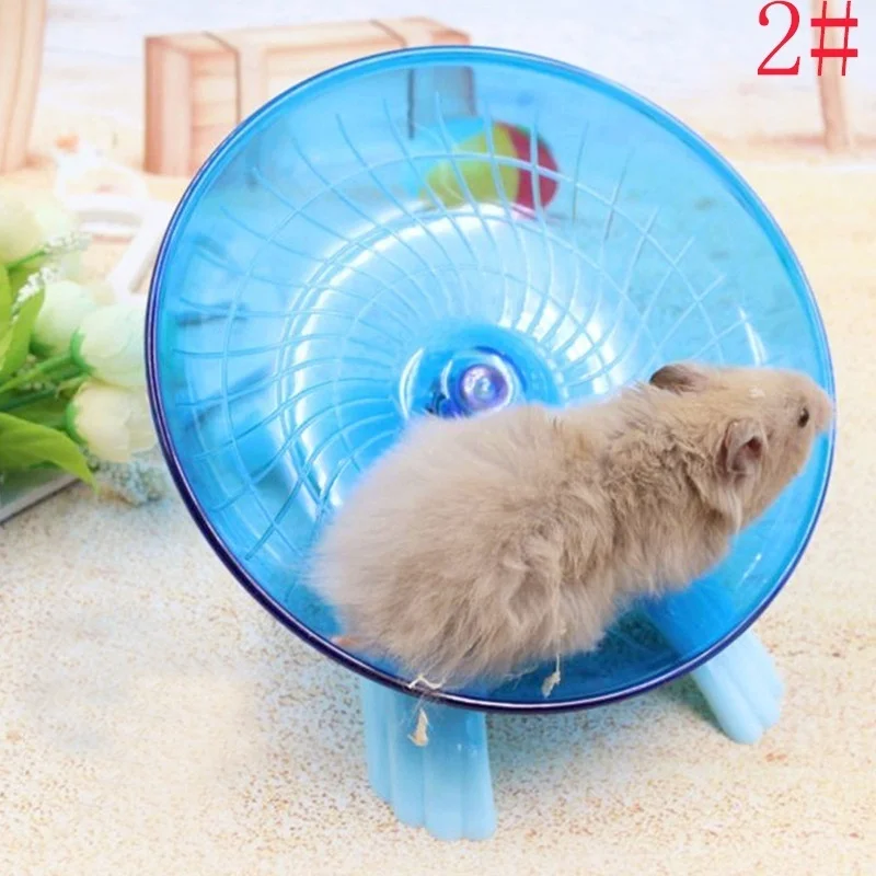 Platillo volador para mascotas, rueda de ejercicio para hámster, ratón, disco para correr, accesorios de jaula de juguete