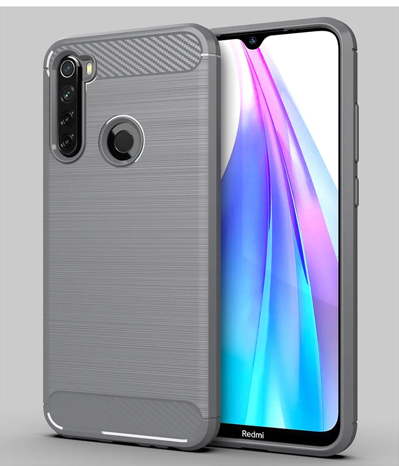 Для Xiaomi Redmi Note 8T мягкий ударопрочный бампер из углеродного волокна Полная Защита силиконовый чехол для телефона для Redmi Note 8T 6,3''