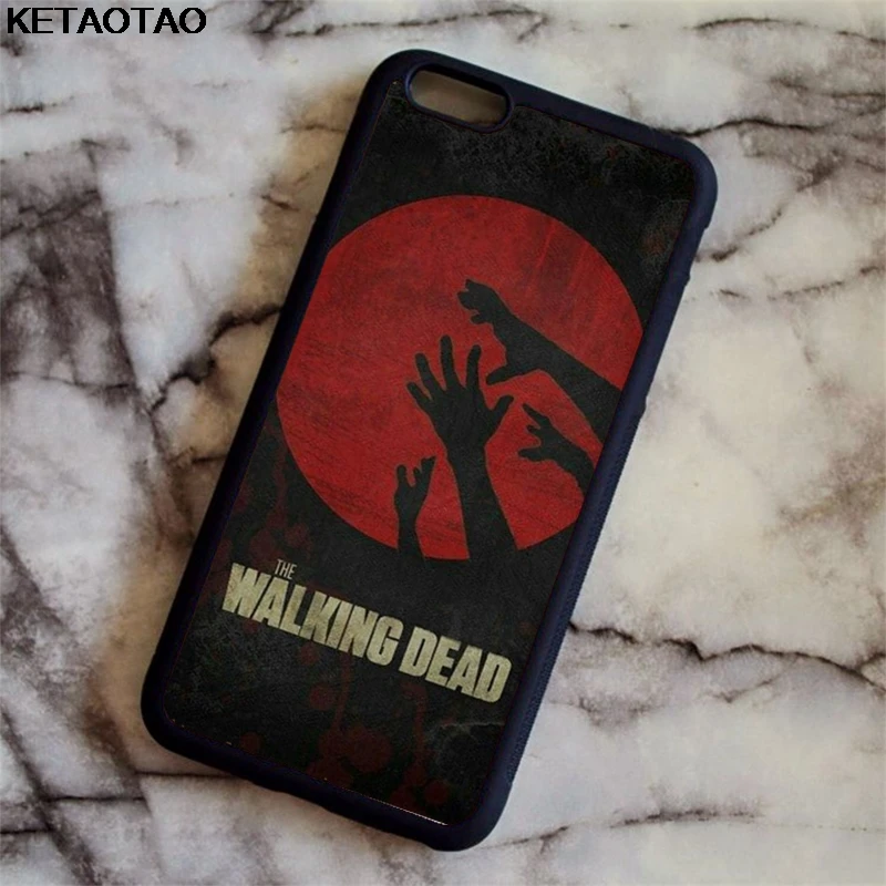 Чехол KETAOTAO The Walking Dead zombies для samsung galaxy S4 S5 S6 S7 S8 S9 S10 edge Note из мягкого ТПУ резины и силикона - Цвет: Темно-серый