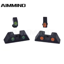 Прицел настоящий красный зеленый волоконно-оптический передний с боевыми задними прицелами фокус-замок Глок волоконно-оптический прицел