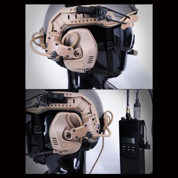 

FCS-RAC Pickup Noise Reduction Headphone FAST Helmet Wireless Communication Tactical Headset - Tan Voice Version