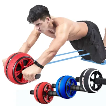 

Fitness Gym with Knee Pad Abdominal Wheel Roller Core Training Roller Abdominal Workout Equipment Men Body Building Exercise