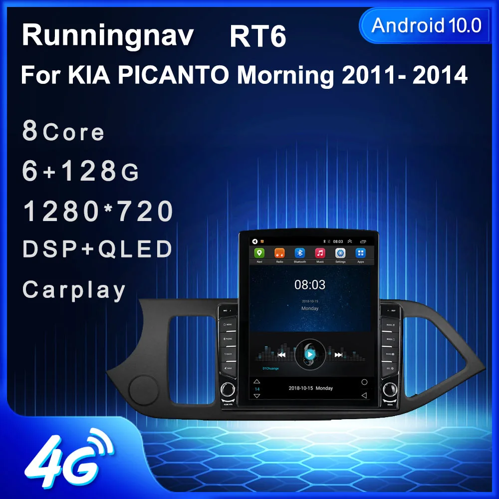 Runningnav для KIA PICANTO Morning 2011- 2014 Tesla Type Android автомобильное радио мультимедийный