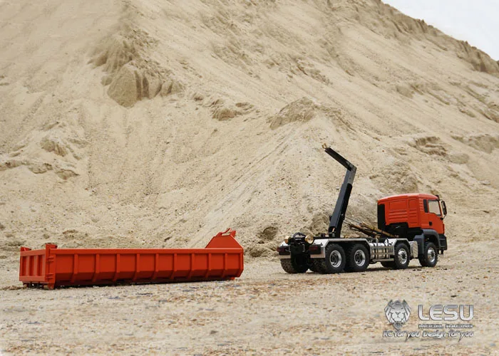 US $3.087.50 Lesu Rc Paint Dumper Roll OnOff Truck 114 Man Tgs 88 Hydraulic Lifting Sound With Remote Controller Painting Red Thzh0345