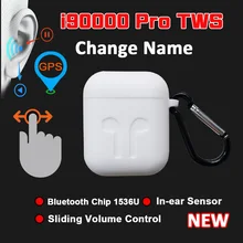I90000 Pro TWS Arie 2 беспроводные наушники, gps, супер бас, Bluetooth наушники, раздвижные, регулятор громкости, PK i12 i50000 i9000 tws