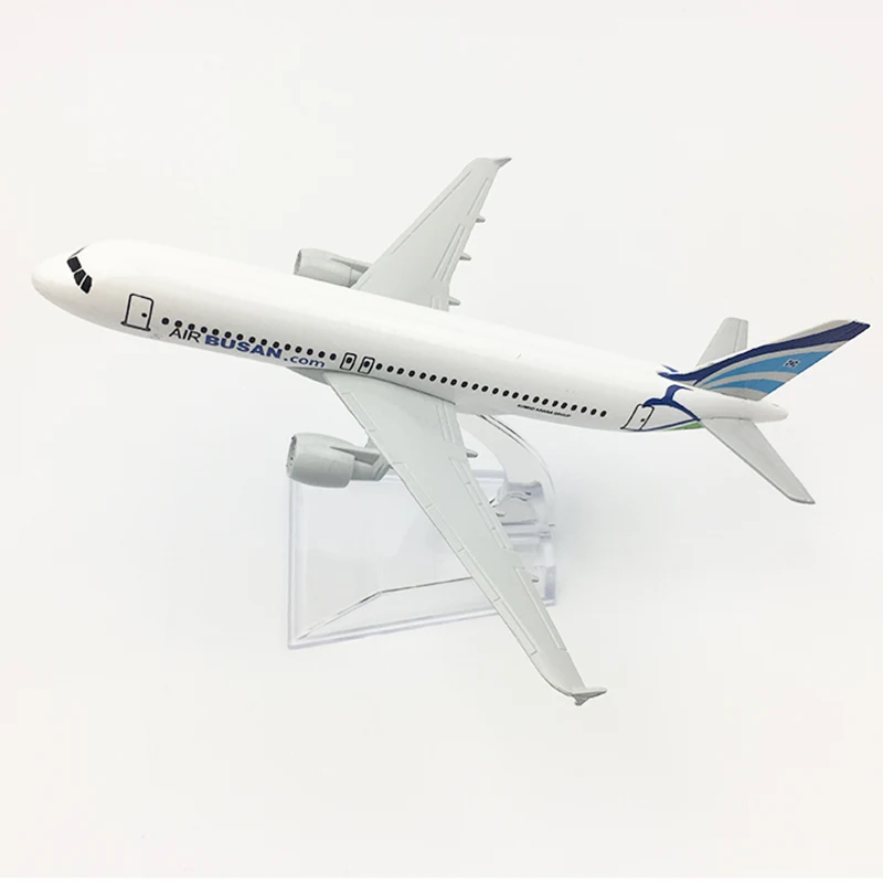 16 см 1:400 масштаб Airbus A320 корейский воздух Пусан авиакомпания металлическая модель самолета Модель игрушки самолеты детский подарок коллекционная - Цвет: Air Busan A320