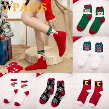 5 пар женских милых носков с рождественской вышивкой, модные мягкие повседневные женские носки свободного размера, удобные домашние носки кораллового цвета