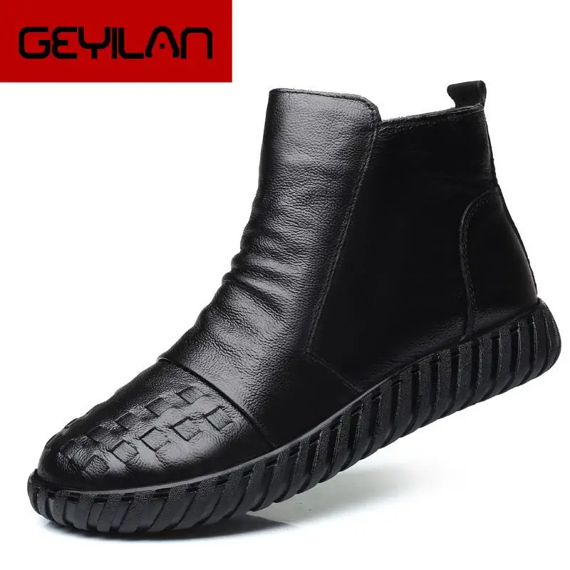 

New 2019 Autumn Fashion Women Genuine Leather Boots Handmade Vintage Flat Ankle Botines Shoes Woman Winter botas