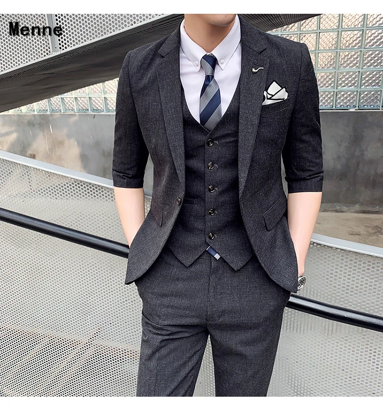 Мужчины не джентльмен британская версия Хань костюм с рукавом средней длины костюм мужской костюм