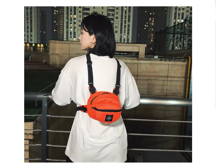 Сумка для мобильного телефона, многофункциональная Мужская и женская сумка через плечо, маленькая сумка на плечо, Harajuku, популярный бренд, хип-хоп, спортивная сумка на плечо B