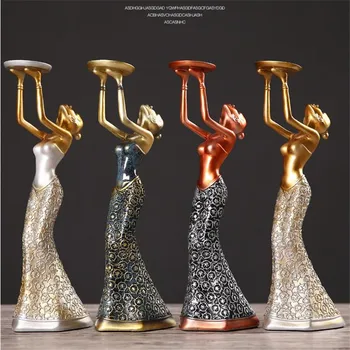 

[HHT] Nordic Retro Candle Holder Beauty Sculpture Table Wine Cabinet Home Decoration Romantic Candlelight Dinner Furnishings