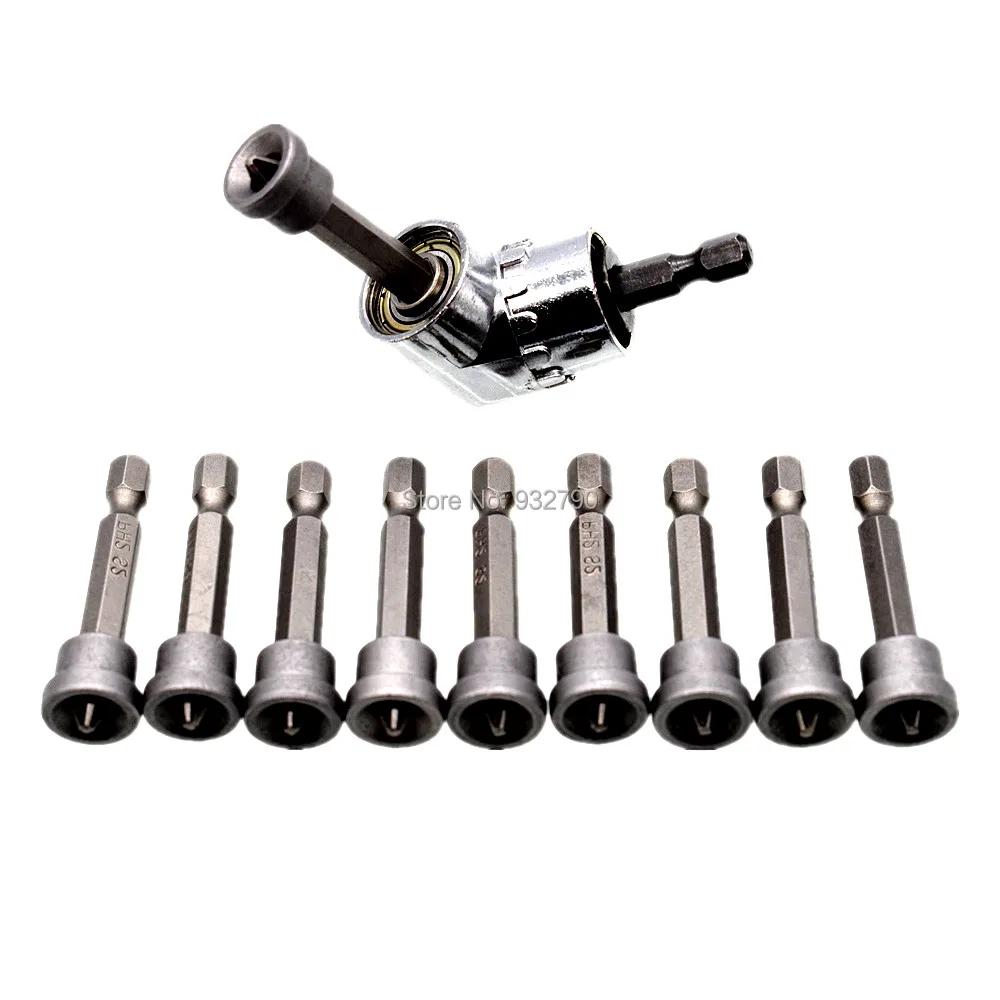 

10pc PH2 Drywall Screwdriver Bit Plasterboard Bit Depth Stop Set 50mm Magnetic 1/4" & 105 Degree Bit Drill Angle Driver Magnetic