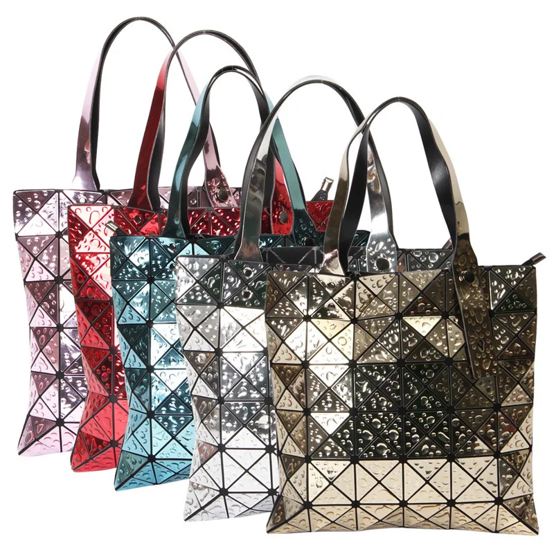 Processing Customizable New Style Korean-style WOMEN'S Shoulder Bag Water Droplet Handbag Flexible Geometry Rhombus-Style Laser