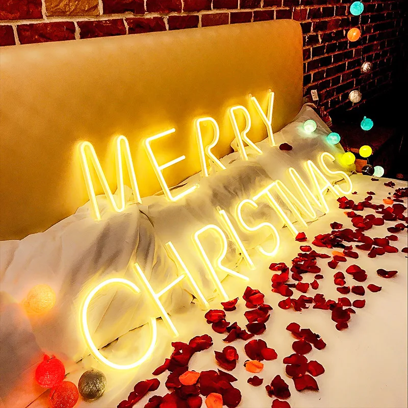 

Large Christmas Decoration for Home LED Light Christmas Tree Ornament Letter Light Decoration Happy New Year Noel Navidad 2019