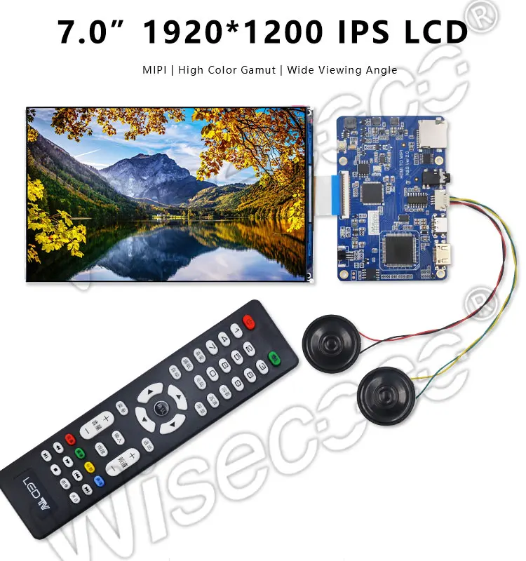 Wisecoco для raspberry pi 7 дюймов 1200x1920 TFT lcd ips экран с mini HDMI type-c плата драйвера