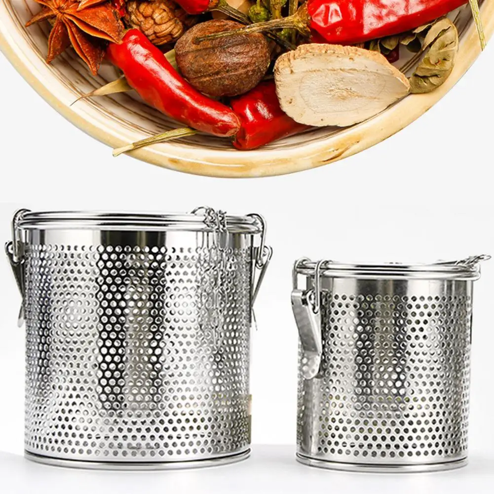 Seasoning Basket Chained Reusable Cylindrical for Tea Lovers